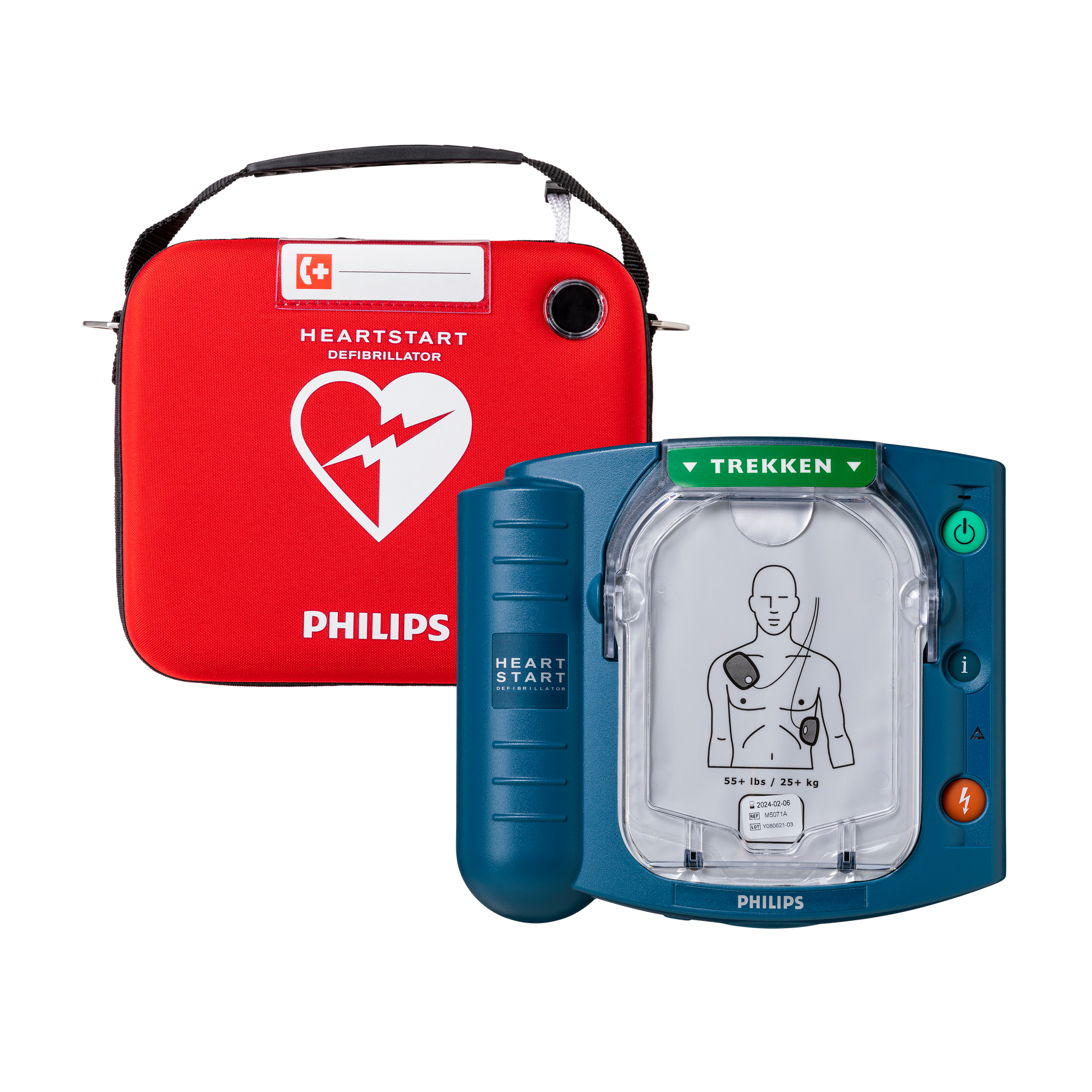 Philips HS1 AED met bijbehorende draagtas