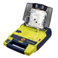 Overzicht van de Cardiac Science G3 AED met knoppen en plaatjes